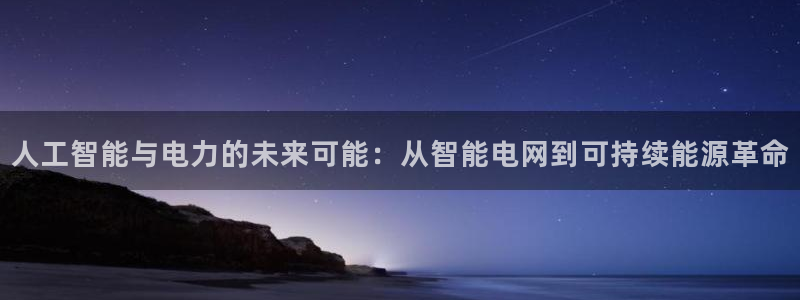 人工智能与电力的未来可能：从智能电网到可持续能源革命