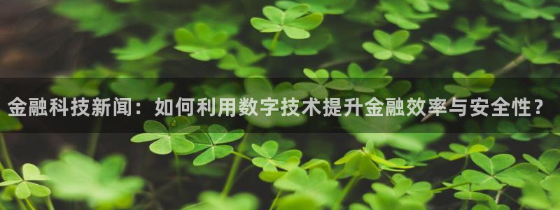 金融科技新闻：如何利用数字技术提升金融效率与安全性？
